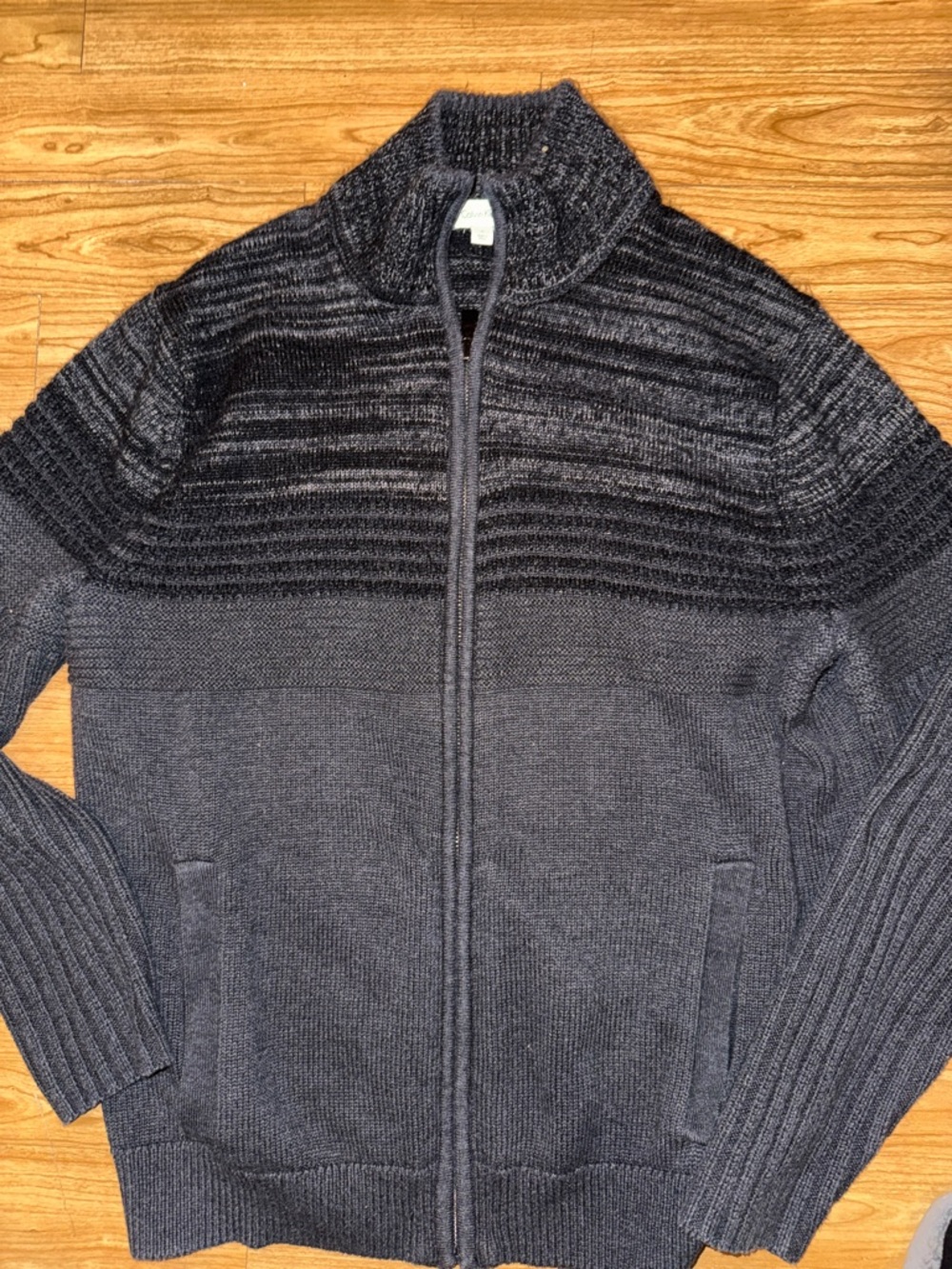 Calvin Klein Men's Full-Zip Sweater Jacket - Charcoal Gray